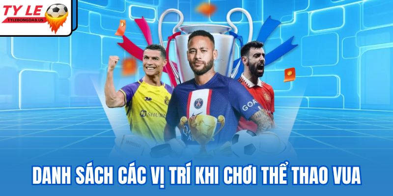 Danh sách các vị trí khi chơi thể thao vua
