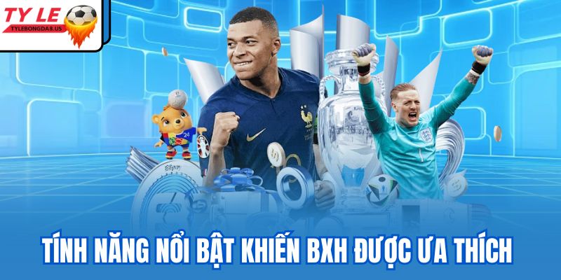 Tính năng nổi bật khiến BXH được ưa thích 